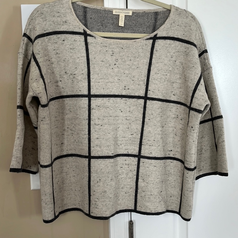 Eileen Fisher boxy wool top